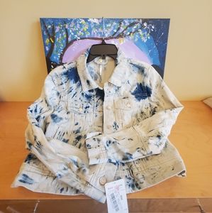 Free people tie dye denim jacket